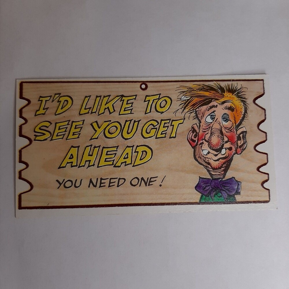 Vtg TOPPS Kookie Plak mini postcard trading card #64 I'd Like You to Get Ahead